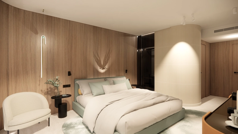Interieur hotelkamer Mövenpick Brussels Airport